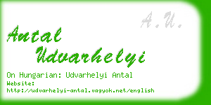antal udvarhelyi business card